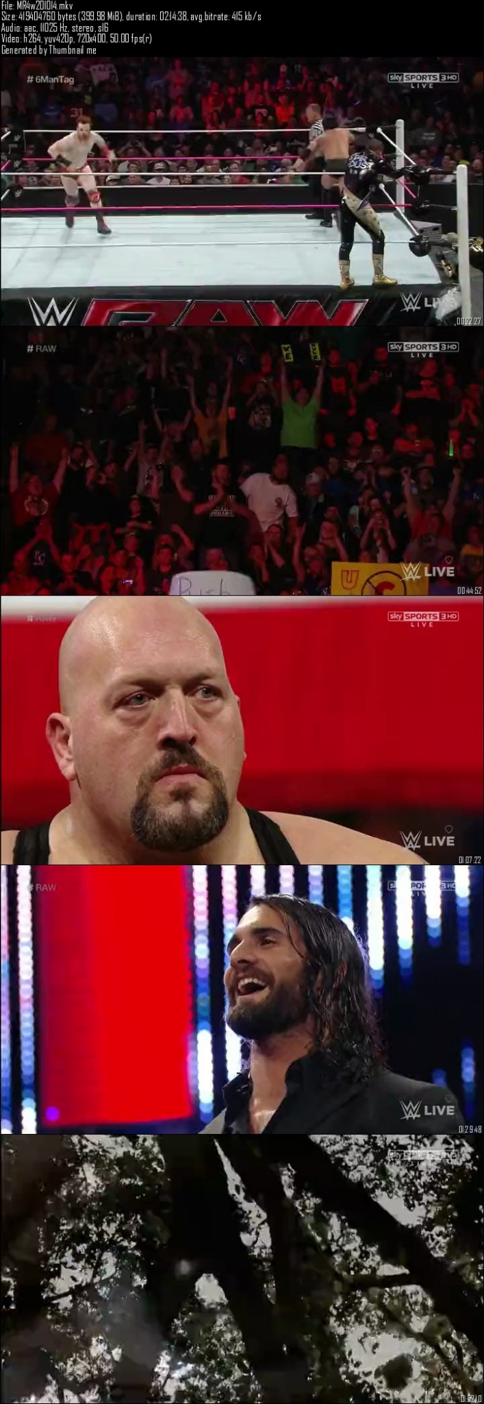 WWE Monday Night Raw 20th October (2014)